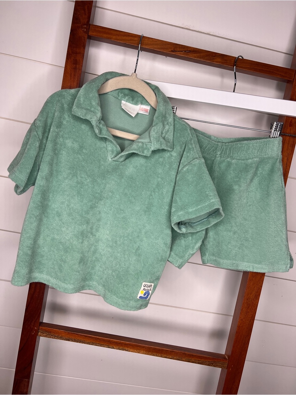 Zara Kids Terry Polo Shirt & Shorts Set